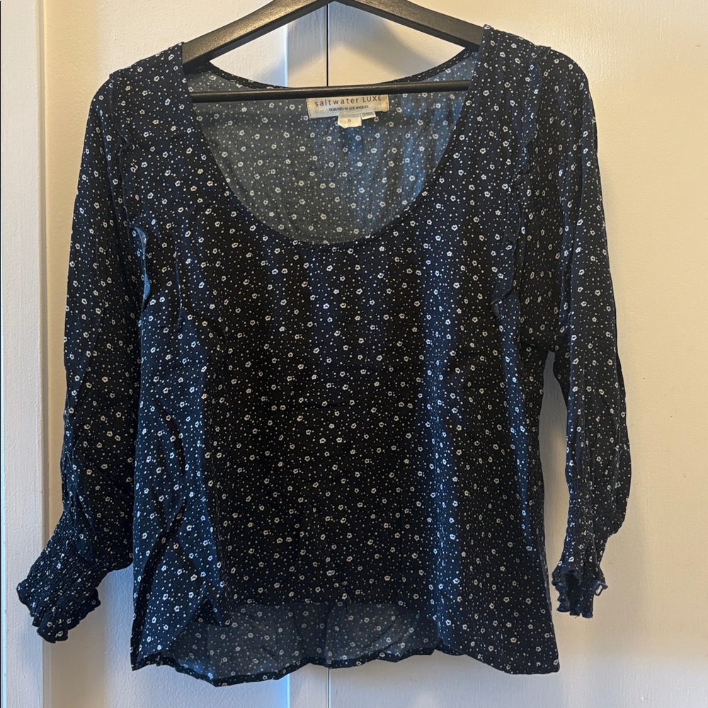 Saltwater Luxe black Starry Blouse